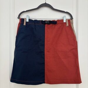 Kriff Mayer made in Japan Two-Tone Navy and Rust Skirt